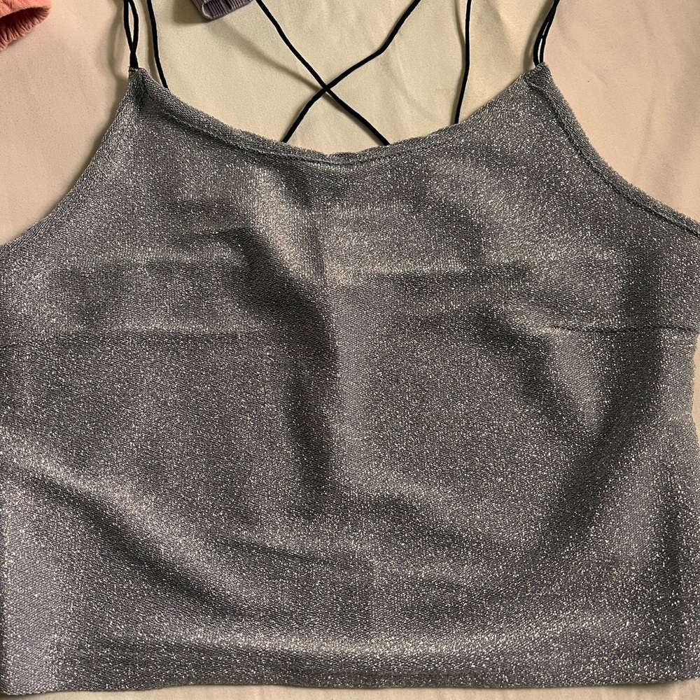 Stylish Women's crop Tops bundle Set - Pink, Purple, Tan, Silver - Picture 5 of 5
